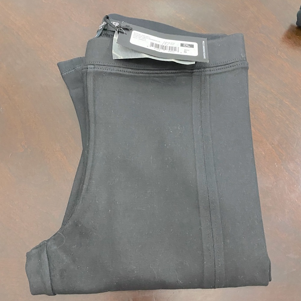 David Lerner coated seamed legging with ankle zipper